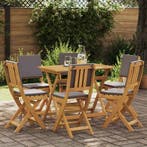 vidaXL Bistrostoelen voor buiten 6 pcs Donkergrijs 38 x 46 x, Tuin en Terras, Tuinstoelen, Verzenden, Nieuw