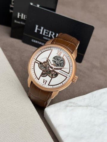 Heritor - Automatic Sanford Semi-Skeleton - Gold/White -