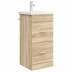 vidaXL Badkamer Vanity met Wastafel Sonoma Eiken 42 x 40 x, Maison & Meubles, Tables | Coiffeuses, Verzenden