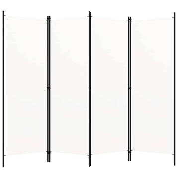 vidaXL Kamerscherm met 4 panelen 200x180 cm wit, Verzenden