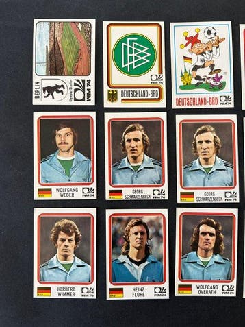 1974 Panini World Cup Munchen 74 Deutchland BRD - 12 Sticker, Verzamelen, Nieuw