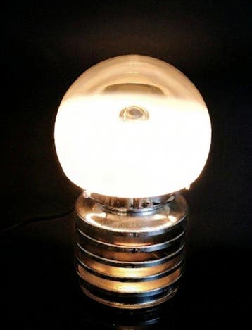 Tafellamp - Glas, Chroom, Antiek en Kunst