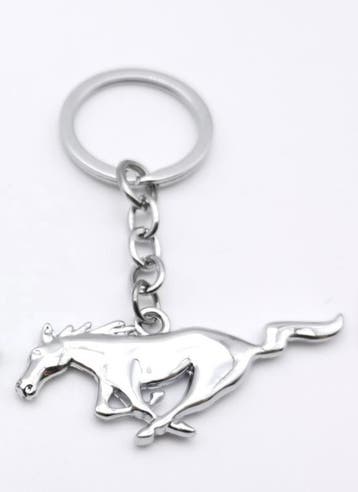 Ford Mustang pony sleutelhanger chrome, Ophalen of Verzenden