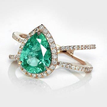 Zonder minimumprijs - Ring - 14 karaat IGI 2,12 ct Zambia, Nieuw