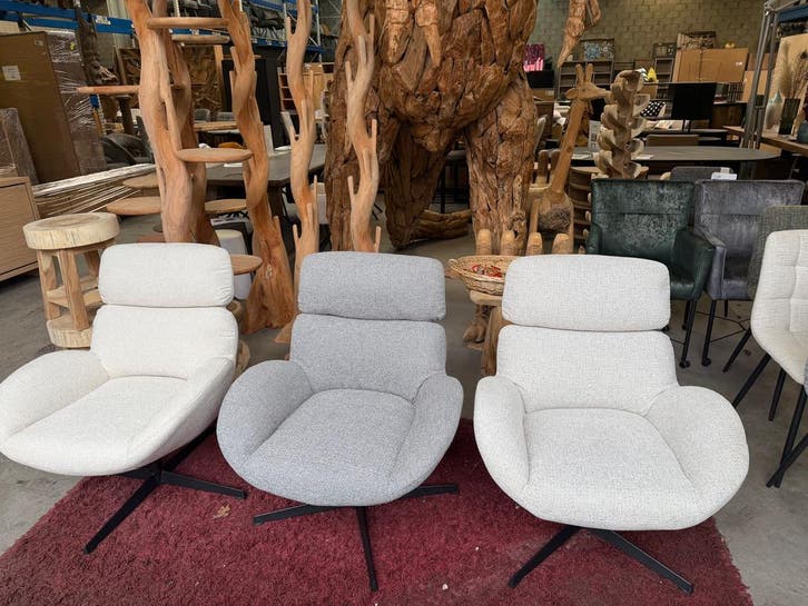 King draaifauteuil (nieuw, outlet), Huis en Inrichting, Fauteuils, Nieuw, Stof, Overige materialen