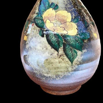 Vaas - Keramiek - Japan - Goudbladdecoratie (Zonder