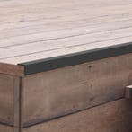 vidaXL Terras hoekplinten 5 st 170 cm HKC zwart, Verzenden