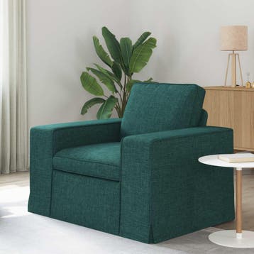 vidaXL bank / zetel Donkergroen 103 x 80 x 82 cm Stof, Verzenden