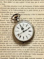 Montre à gousset antique Careta en argent – Logo Chef Indien