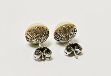 Boucles doreilles - 18 carats Or blanc - Perla Mabé