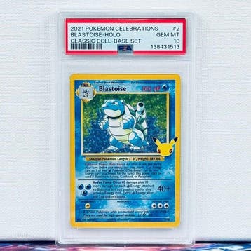 Pokémon Graded card - BLASTOISE-HOLO #2 - Pokémon - PSA 10, Nieuw