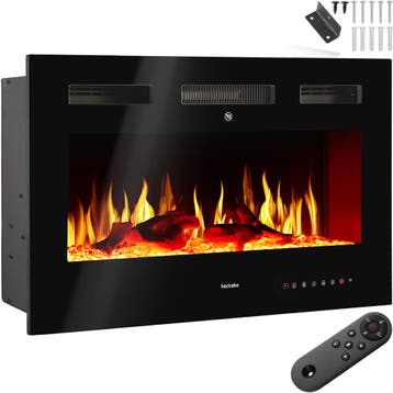tectake Elektrische wandhaard - 91,5 x 12 x 43 cm