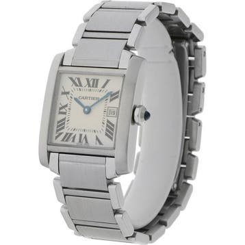 Cartier - Tank Française - 2465 / W51011Q3 - Femme -, Nieuw