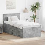 vidaXL Dagbed met lade Beton Grijs en Zwart 70 x 190 cm, Verzenden, Nieuw