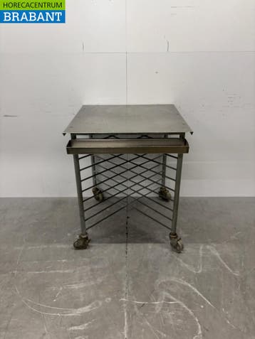 Acier inoxydable Chariot mobile 75 x 75 x 90,5 Horeca, Verzenden