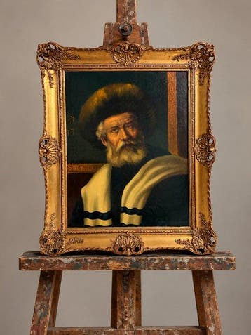 Hollandse School (XX) - Portret orthodox-Joodse man