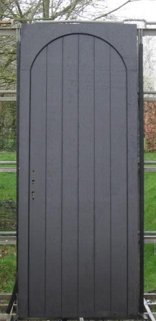 meranti houten buitendeur , achterdeur , voordeur 93 x 232, 80 tot 100 cm, 215 cm of meer, Ophalen of Verzenden, Hout