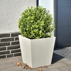 vidaXL Plantenbak 40x40x40 cm staal wit, Verzenden