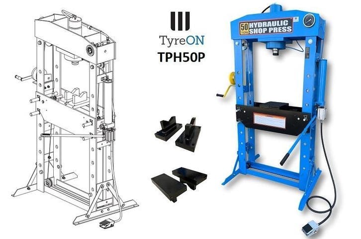 TPH50P Werkplaatspers Pneumatisch Hydraulisch 50T, Autos : Divers, Outils de voiture