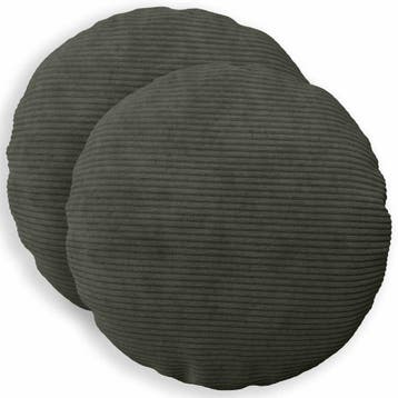 vidaXL Kussensloop 2 pcs HEERLEN Antracietkleurig Ø 60 cm, Verzenden