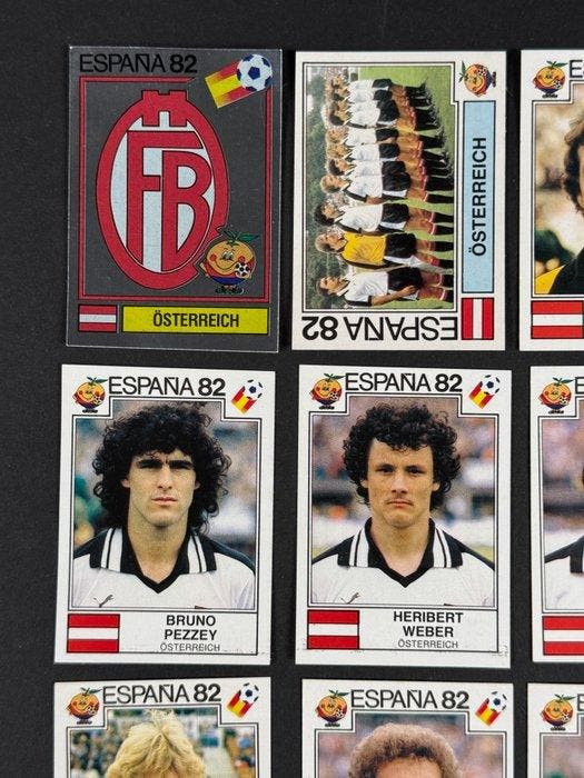 1982 Panini España 82 World Cup, - Austria complete team, Collections, Autocollants