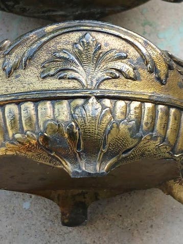 Sucrier (3) - laiton, zinc, régule - Paire jardinières table