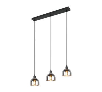 Trio MOLLY hanglamp | E14 Fitting | mat zwart met verchroomd, Verzenden, Nieuw
