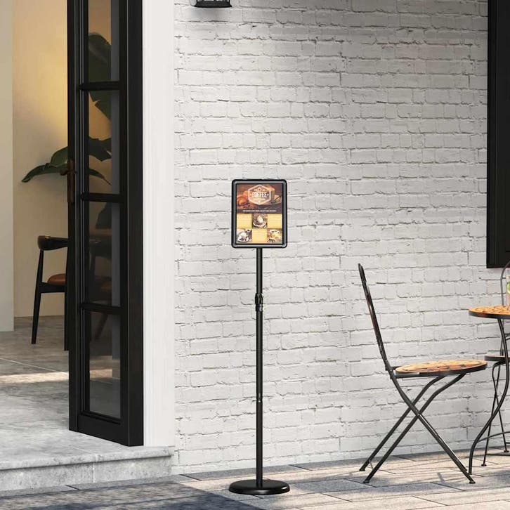 vidaXL Beursdisplays Zwart 25 x 25 x 125 cm Aluminium, Collections, Marques & Objets publicitaires, Envoi