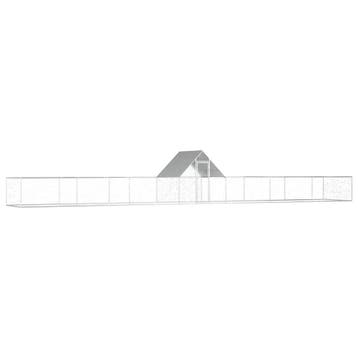 vidaXL Kippenren 14x2x2 m gegalvaniseerd staal, Verzenden