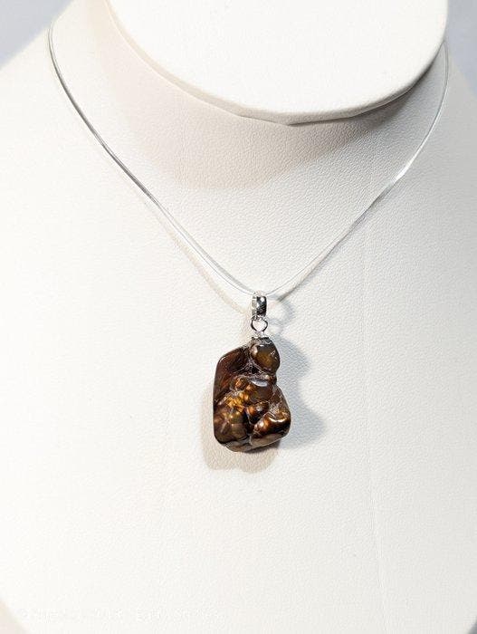 3,69 g - 925 zilveren hanger, met natuurlijke Mexicaanse, Collections, Minéraux & Fossiles