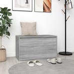 vidaXL Halbankje 80x40x45 cm bewerkt hout grijs sonoma, Verzenden, Nieuw