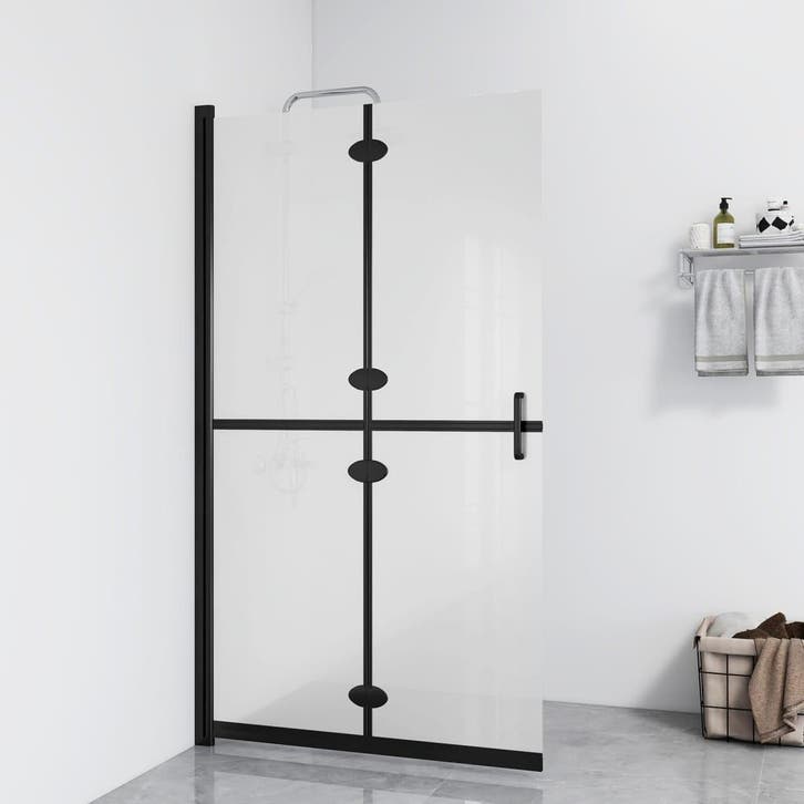 vidaXL Inloopdouchewand inklapbaar 110x190 cm ESG-glas mat, Bricolage & Construction, Sanitaire, Envoi