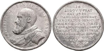 Zinnmedaille o J (1758) Pfalz alte Kurlinie Friedrich Ii..., Verzenden