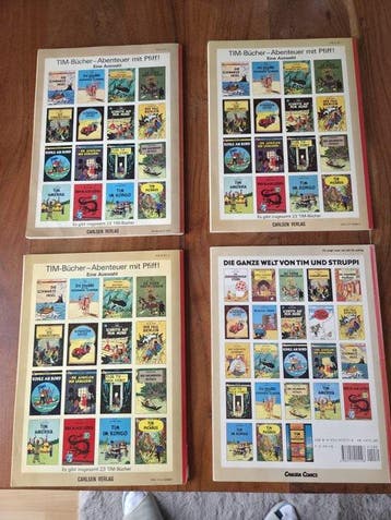 Tintin - German edition - 4 Album - Eerste druk/herdruk -