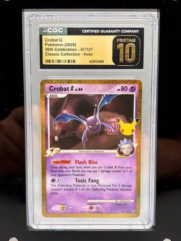 Pokémon - 1 Graded card - Crobat G - 30th Celebration -