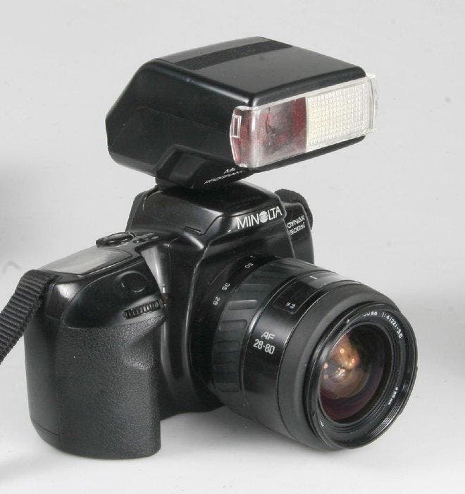 Minolta, Vivitar Dynax 500si + Vivitar 60-300 mm - Appareil, Audio, Tv en Foto, Fotocamera's Analoog