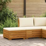 vidaXL Tuin loungeset met kussen 2 Stuk Bruin Massief Acacia, Verzenden, Nieuw