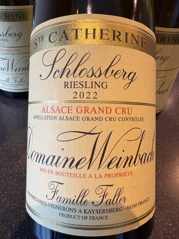 2022 Domaine Weinbach Schlossberg Cuvee Sainte Catherine -