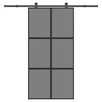 vidaXL Schuifdeur met beslag 102,5x205 cm gehard glas en, Verzenden, Nieuw