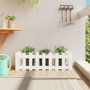 vidaXL Plantenbak verhoogd hekontwerp 100x30x30 cm, Verzenden, Nieuw