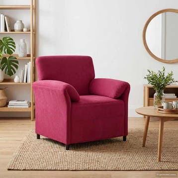 vidaXL 1-Zits bank / zetel Wijnrood 88 x 83 x 95 cm Fluweel, Huis en Inrichting, Zetels | Zetels, Verzenden, Nieuw