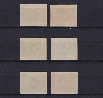 België 1916 - Plaatproeven strafportzegels uitgifte 1916 -, Gestempeld