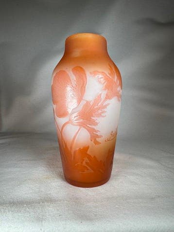 Emile Gallé - Vase - Verre, Antiquités & Art