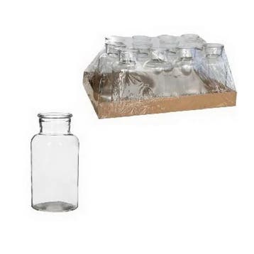 Glas Vaas Fles voor schelpen 16x8 cm, Nieuw