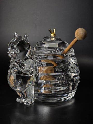 Bohemia Crystal - Honey - Pot - Cristal au plomb, Antiek en Kunst