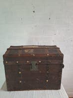 Kist - Hout, Metaal, Leder - Reiskoffer