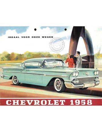 1958 CHEVROLET PROGRAMMA BROCHURE NEDERLANDS, Nieuw