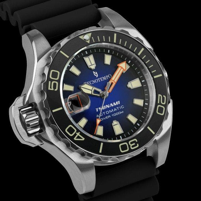 Tecnotempo - Automatic - Professional Diver 1000M Tsunami, Handtassen en Accessoires, Horloges | Heren