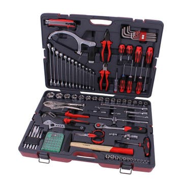 Gereedschapbox 1/4''&1/2'' 117 dlg, Doe-het-zelf en Bouw, Ophalen of Verzenden, Nieuw