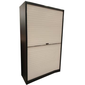 Roldeurkast 120x47x197 cm zwart/wit met cijferslot, Ophalen of Verzenden, Nieuw in verpakking
